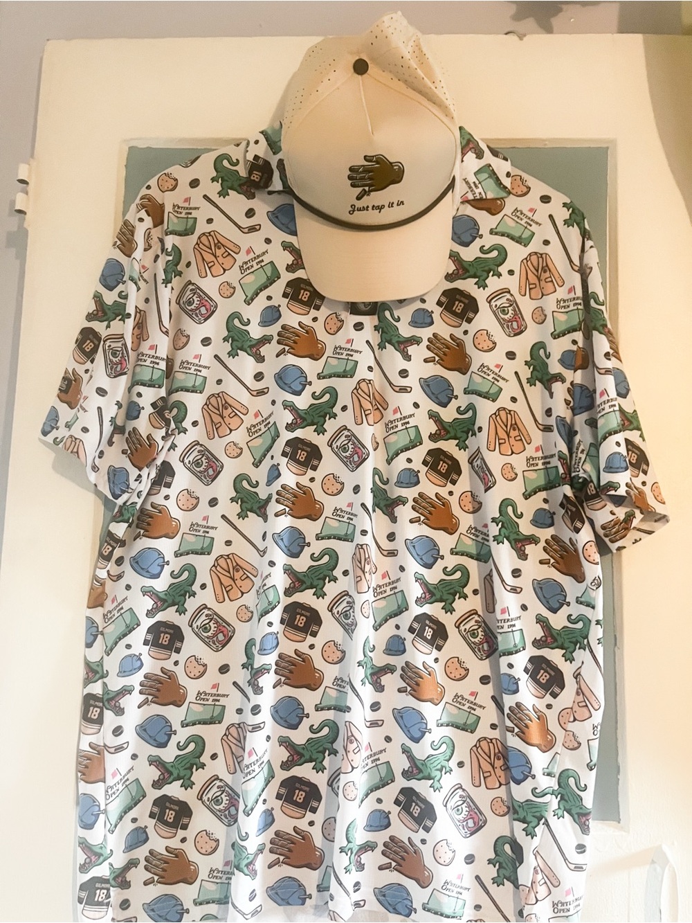 Birdie Boss Happy Gilmore Golf Polo and Hat set Chubs Tap it in